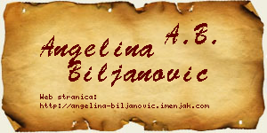 Angelina Biljanović vizit kartica